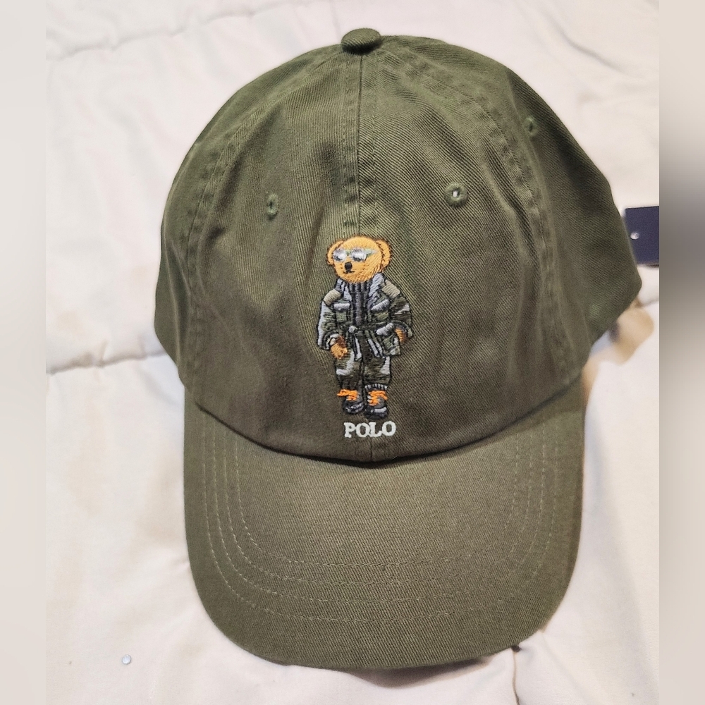 Polo Ralph Lauren Polo Bear Olive Baseball Cap NWT